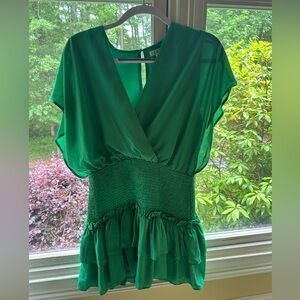 TCEC Green Smocked Dress (L)